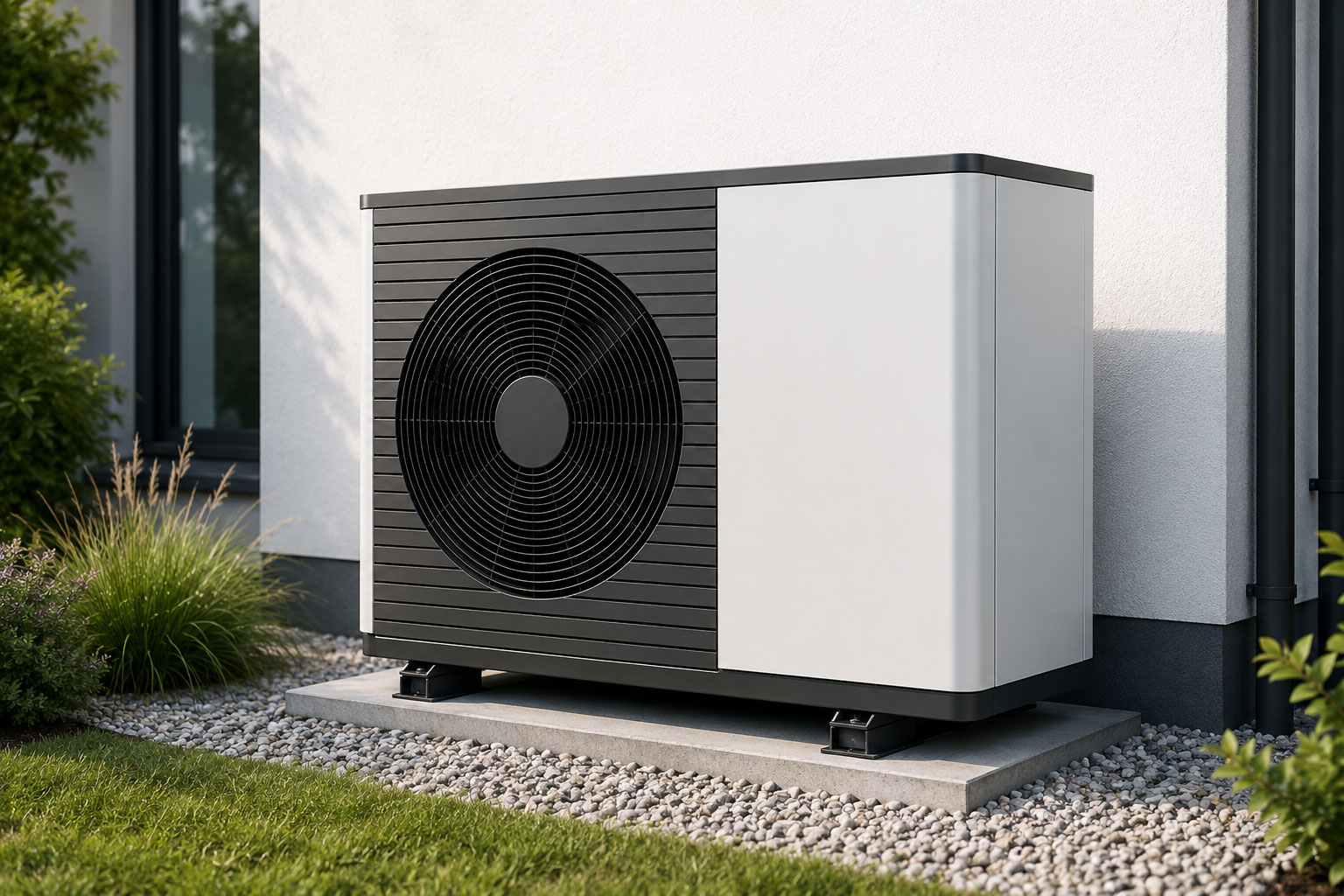 Kombination aus Wärmepumpe und Wohnraumlüftung mit Wärmerückgewinnung für höhere Energieeffizienz.